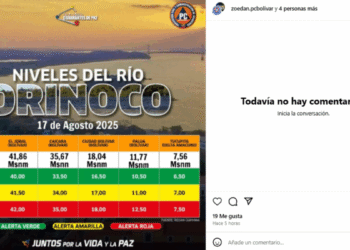 Alertaron que el río Orinoco superó la alerta roja en Bolívar, Amazonas y Delta Amacuro